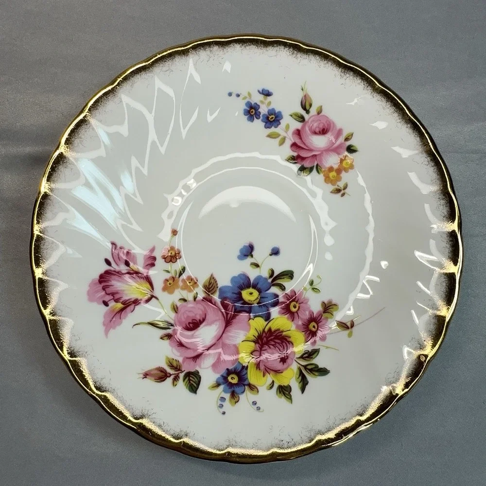 Vtg Pink English Rose Teacup Saucer Royal Ardalt‎ England Grandmillenial